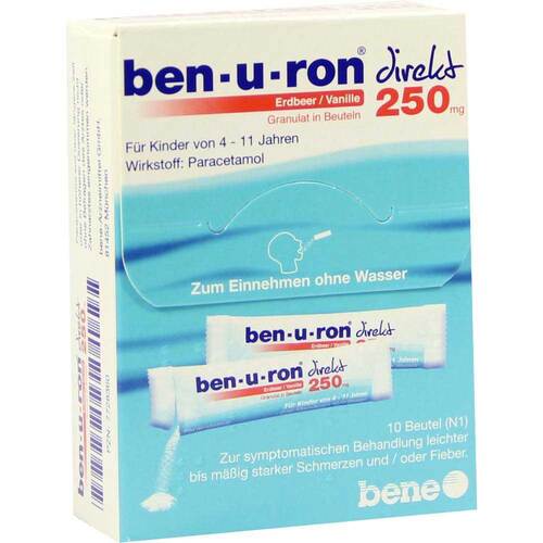 Ben-U-Ron direkt 250 mg Granulat Erdbeer / Vanille - 1