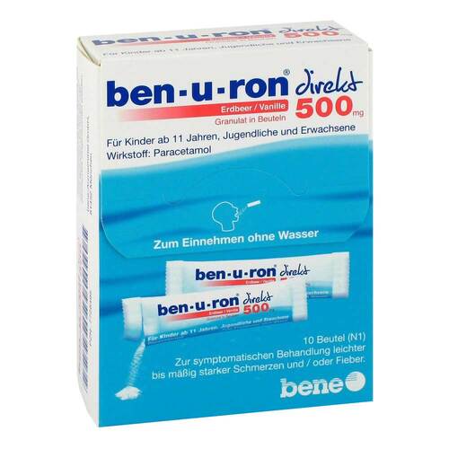 Ben-U-Ron direkt 500 mg Granulat Erdbeer / Vanille - 1