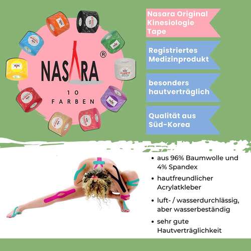 Kinesiologie Tape 5 cm x 5 m pink - 3