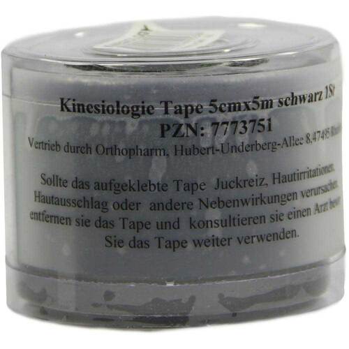 Kinesiologie Tape 5 cm x 5 m schwarz - 1