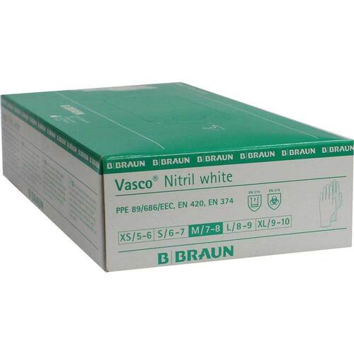 Vasco Nitril white Untersuchungshandschuhe Gr&ouml;&szlig;e M - 1