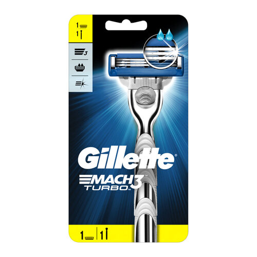 Gillette Mach 3 Turbo Apparat + 1 Klinge - 1