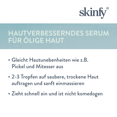 Skinfy hautverbesserndes Serum f&uuml;r &ouml;lige Haut - 2