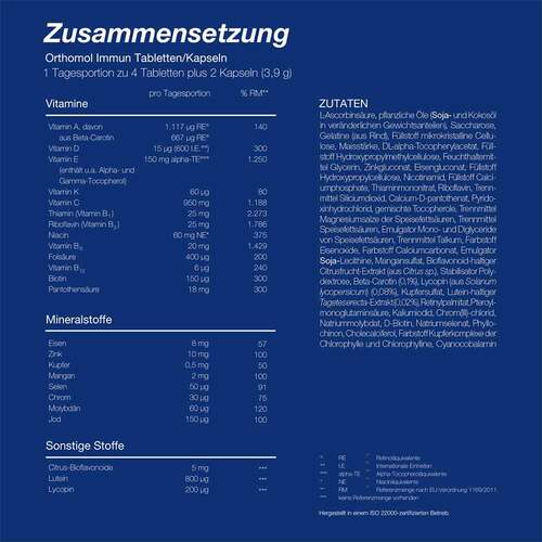 Orthomol Immun 30 Tabletten / Kapseln Kombipackung - 6