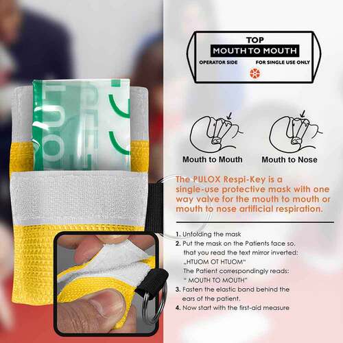 Pulox Respi-Key Beatmungsbeutel Anh&auml;nger gelb - 3