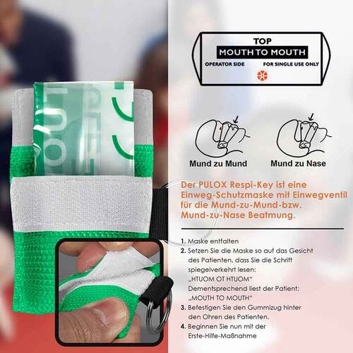 Pulox Respi-Key Beatmungsbeutel Anh&auml;nger gr&uuml;n - 2