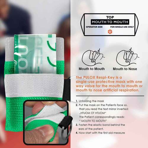 Pulox Respi-Key Beatmungsbeutel Anh&auml;nger gr&uuml;n - 3