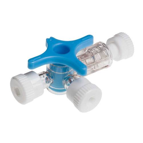 BD Connecta 3 Wegehahn blau - 1