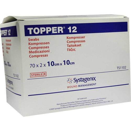 Topper 12 Kompresse steril 10x10 cm - 1