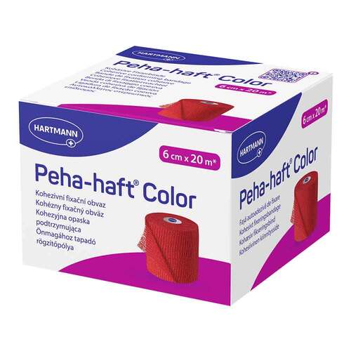 Peha Haft Color Fixierbinde latexf.6 cm x 20 m rot - 1