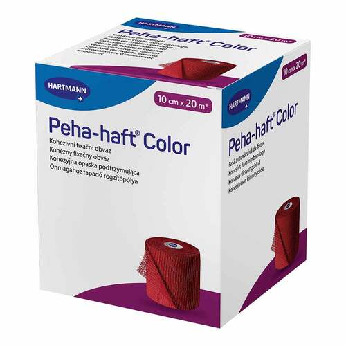 Peha Haft Color Fixierbinde latexf.10 cm x 20 m rot - 1