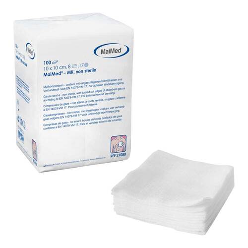 Mullkompressen 10x10cm 8-fac - 1