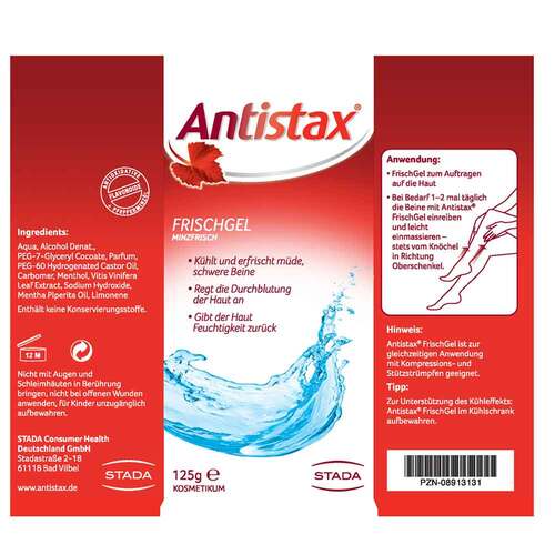 Antistax® Frischgel Kosmetikum f&uuml;r m&uuml;de &amp; schwere Beine - 8