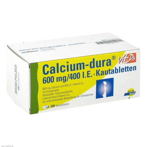 Calcium Dura Vit D3 600 mg / 400 I.E. Kautabletten - 1