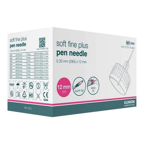Klinion Soft fine plus Kan&uuml;len 12mm 29G 0,33mm - 1