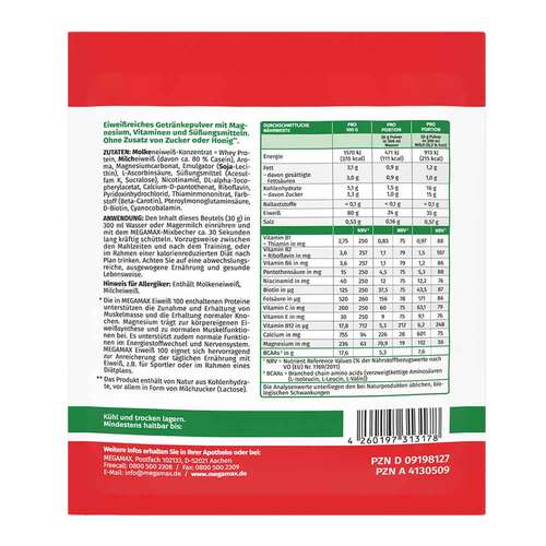 Eiweiss 100 Vanille Megamax Pulver - 2