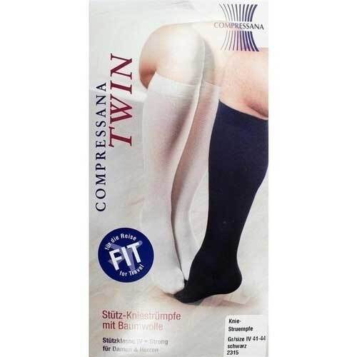 Compressana Twin Kniestr&uuml;mpfe 4 schwarz - 1