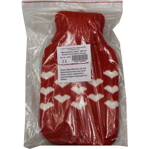 W&auml;rmflasche Baby 1 l mit Rollkragenpullover Bezug - 1