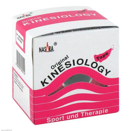 Nasara Kinesio Tape 5 cm x 5 m pink inkl.Spenderbox - 1