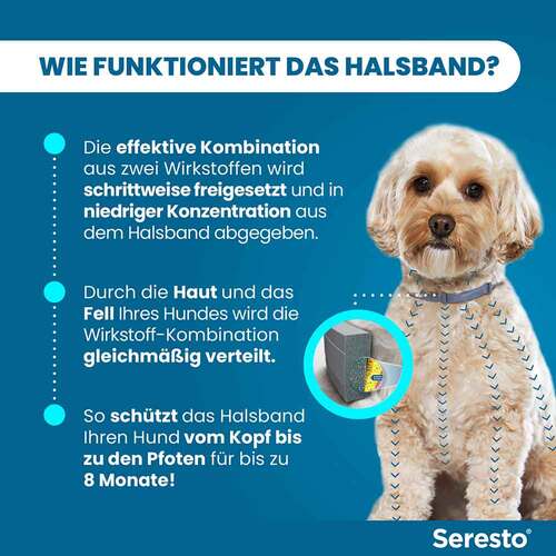 Seresto® Halsband f&uuml;r kleine Hunde bis 8 kg - 8