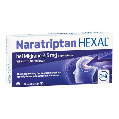 Naratriptan Hexal bei Migr&auml;ne 2,5 mg Filmtabletten - 2