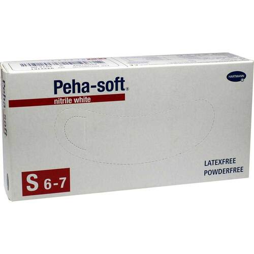 Peha Soft nitrile white Untersuchungshandschuhe puderfrei unsteril S - 1
