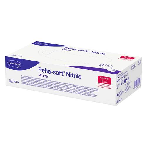 Peha Soft nitrile white Untersuchungshandschuhe puderfrei unsteril L - 1