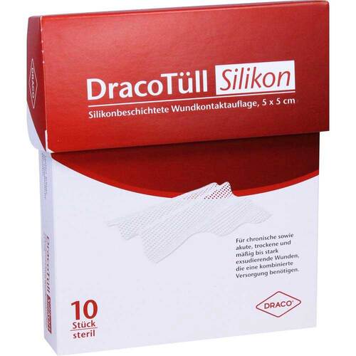Dracot&uuml;ll Sil.5x5 cm Silikonbes.Wundkont. Auflage - 1