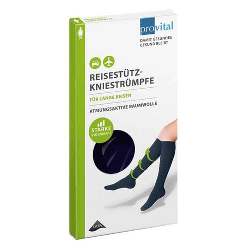 Provital Reisekniestr&uuml;mpfe Gr&ouml;&szlig;e 39 - 42 marine Baumwolle - 1