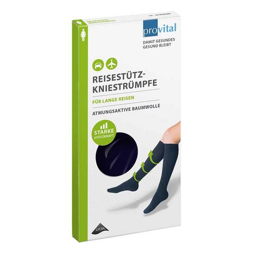 Provital Reisekniestr&uuml;mpfe Gr&ouml;&szlig;e 39 - 42 schwar.Baumwolle - 1