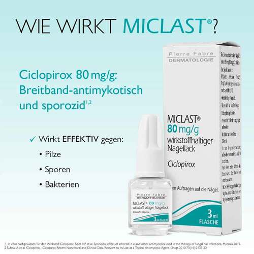 Miclast 80 mg / g wirkstoffhaltiger Nagellack - 5