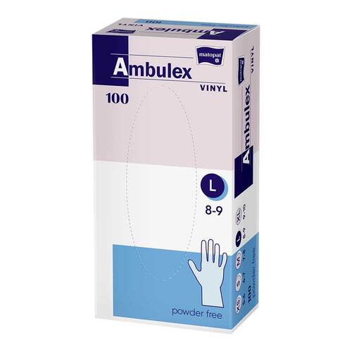 Ambulex Vinyl Untersuchung -Handschuhe ungepudert unsteril L - 1