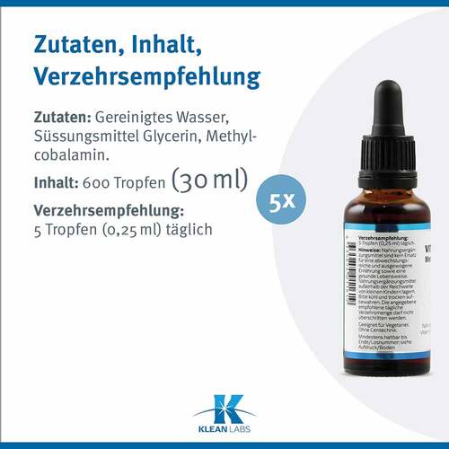 Vitamin B12 Methylcobalamin Fl&uuml;ssigkeit - 6