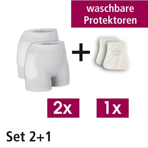 Suprima H&uuml;ftprotektor-Set Gr&ouml;&szlig;e M 2Slip + 2Prot.wasch. - 2