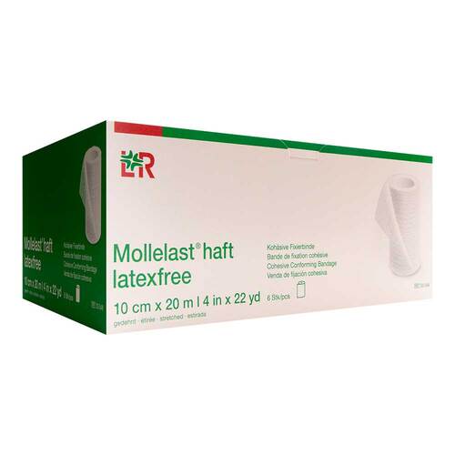 Mollelast haft latexfrei 10cmx20m gedehnt wei&szlig; - 1