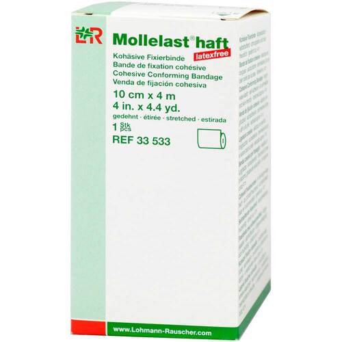 Mollelast haft latexfrei 10cmx4m gedehnt wei&szlig; - 1