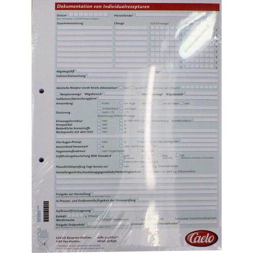 Dokumentationsblock f&uuml;r Individualrezepturen 50 Bl. - 1
