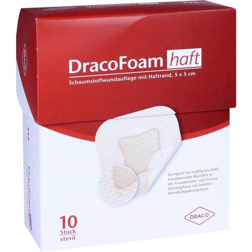 Dracofoam Haft Schaumstoff Wundauflage 5x5 cm - 1