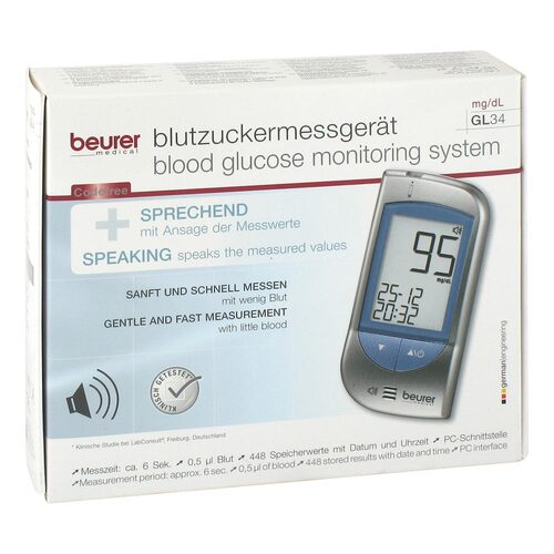 Beurer Blutzuckermessger&auml;t GL 34 mg / dl - 1