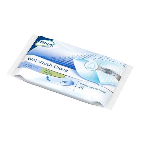 Tena Wet Wash Glove parf&uuml;miert 15x23 cm blau - 1