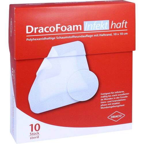 Dracofoam Infekt haft Schaumst.Wundauf.10x10cm - 1