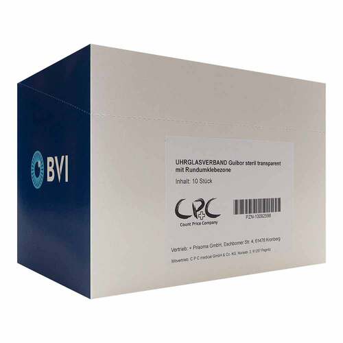 Uhrglasverband steril transparent mit Rundumklebe. - 1