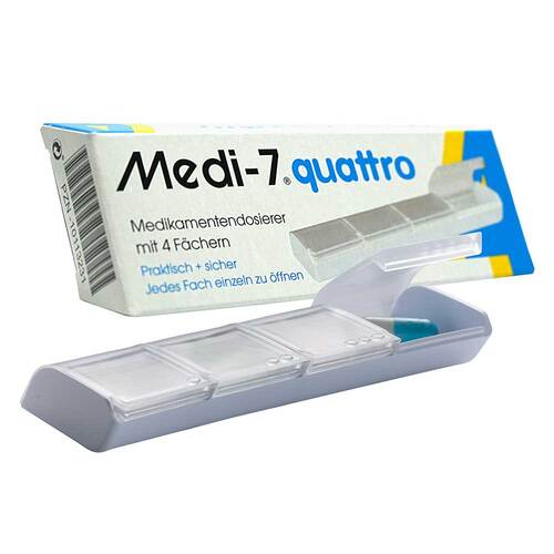 Medi 7 quattro Medikamentendosierer 4-F&auml;cher wei&szlig; - 1