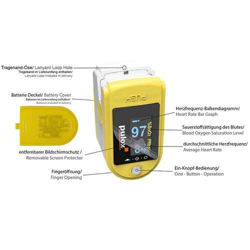 Pulox PO-200 Pulsoximeter gelb - 4