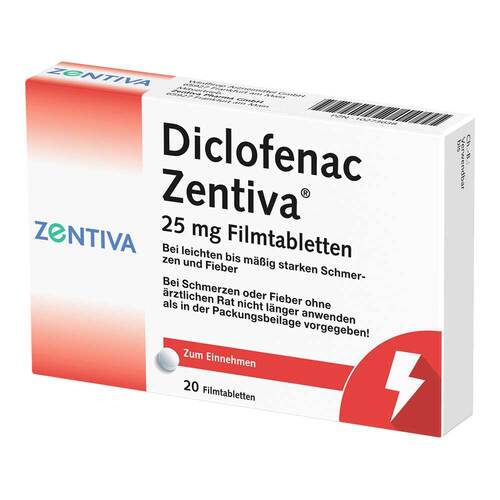 Diclofenac Zentiva 25 mg Filmtabletten - 1