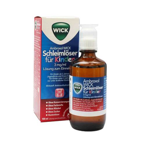 WICK Ambroxol Schleiml&ouml;ser f&uuml;r Kinder 3mg/ml L&ouml;sung zum Einnehmen - 1