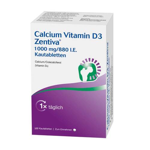 Calcium Vitamin D3 Zentiva 1000 mg / 880 I.E.Kautab. - 1