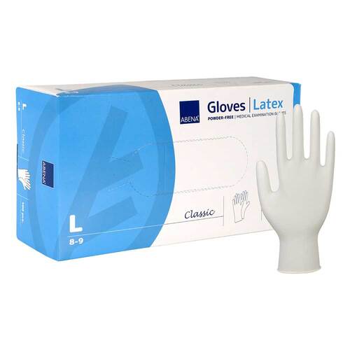 Latex-Handschuhe Classic unsteril puderfrei L natur - 1