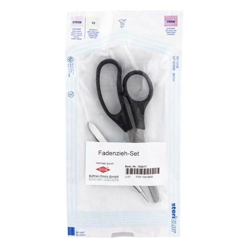 Fadenzieh Set steril mit Schere + Pinzette - 1