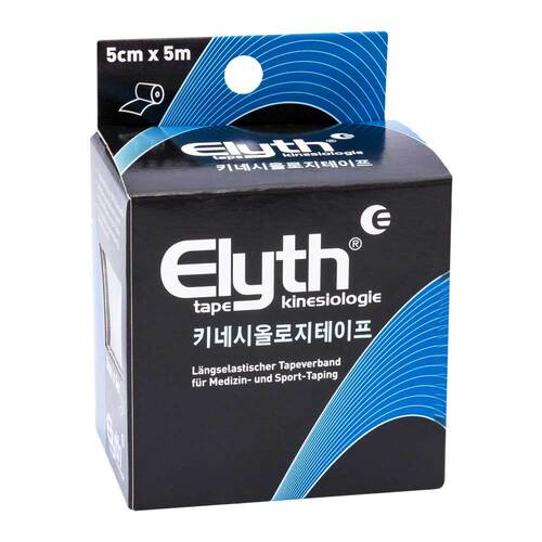 Elyth Tape Kinesiologie 5 cm x 5 m schwarz - 1